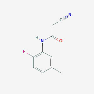 molecular formula C10H9FN2O B2381823 2-cyano-N-(2-fluoro-5-methylphenyl)acetamide CAS No. 866151-42-0
