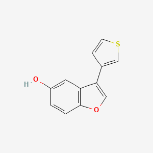 molecular formula C12H8O2S B2381825 3-(噻吩-3-基)-1-苯并呋喃-5-醇 CAS No. 1574471-36-5