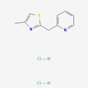molecular formula C10H12Cl2N2S B2381829 2-[(4-Methyl-1,3-thiazol-2-yl)methyl]pyridine dihydrochloride CAS No. 50310-70-8