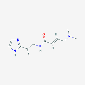 molecular formula C12H20N4O B2381832 (E)-4-(Dimethylamino)-N-[2-(1H-imidazol-2-yl)propyl]but-2-enamide CAS No. 2411334-63-7
