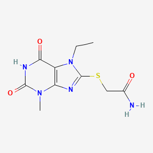2-(7-Ethyl-3-methyl-2,6-dioxopurin-8-yl)sulfanylacetamide