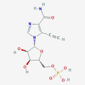 molecular formula C11H14N3O8P B238185 5-Ethynyl-1-(5-O-phosphonoribofuranosyl)imidazole-4-carboxamide CAS No. 126004-36-2