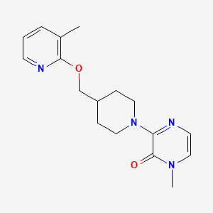 1-Methyl-3-(4-{[(3-methylpyridin-2-yl)oxy]methyl}piperidin-1-yl)-1,2-dihydropyrazin-2-one