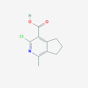 molecular formula C10H10ClNO2 B2381855 3-Chloro-1-methyl-5H,6H,7H-cyclopenta[c]pyridine-4-carboxylic acid CAS No. 1367950-39-7