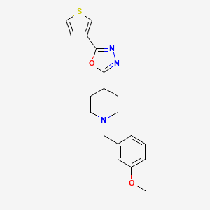 2-(1-(3-Methoxybenzyl)piperidin-4-yl)-5-(thiophen-3-yl)-1,3,4-oxadiazole
