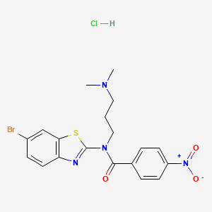 N-(6-bromobenzo[d]thiazol-2-yl)-N-(3-(dimethylamino)propyl)-4-nitrobenzamide hydrochloride