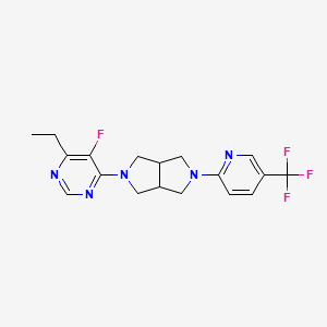 5-(6-Ethyl-5-fluoropyrimidin-4-yl)-2-[5-(trifluoromethyl)pyridin-2-yl]-1,3,3a,4,6,6a-hexahydropyrrolo[3,4-c]pyrrole