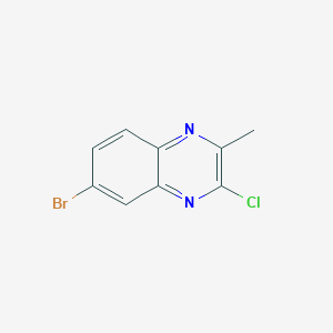 molecular formula C9H6BrClN2 B2381875 6-Bromo-3-chloro-2-methylquinoxaline CAS No. 1392413-56-7