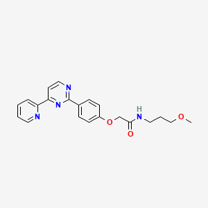 molecular formula C21H22N4O3 B2381892 N-(3-methoxypropyl)-2-{4-[4-(2-pyridinyl)-2-pyrimidinyl]phenoxy}acetamide CAS No. 477870-56-7