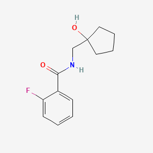 2-fluoro-N-((1-hydroxycyclopentyl)methyl)benzamide