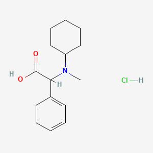 molecular formula C15H22ClNO2 B2381905 2-(Cyclohexyl(methyl)amino)-2-phenylacetic acid hydrochloride CAS No. 1956309-81-1
