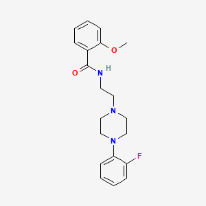 molecular formula C20H24FN3O2 B2381907 N-(2-(4-(2-fluorophenyl)piperazin-1-yl)ethyl)-2-methoxybenzamide CAS No. 1049374-33-5