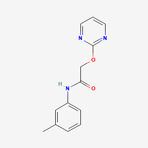 molecular formula C13H13N3O2 B2381914 2-(pyrimidin-2-yloxy)-N-(m-tolyl)acetamide CAS No. 1286732-11-3