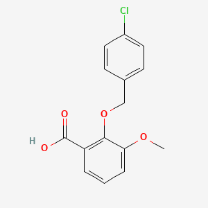 molecular formula C15H13ClO4 B2381918 2-[(4-氯苄基)氧基]-3-甲氧基苯甲酸 CAS No. 861506-80-1