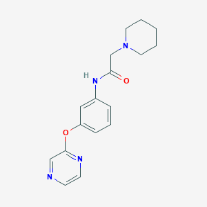 2-piperidino-N-[3-(2-pyrazinyloxy)phenyl]acetamide