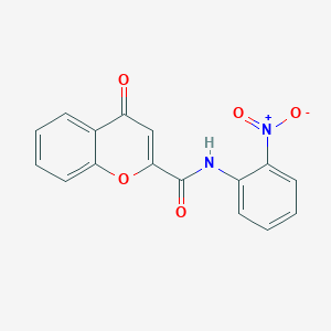 molecular formula C16H10N2O5 B2381930 N-(2-硝基苯基)-4-氧代-4H-香豆素-2-甲酰胺 CAS No. 361166-44-1