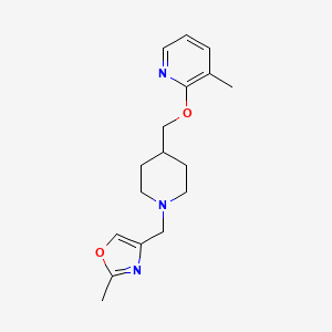 3-Methyl-2-({1-[(2-methyl-1,3-oxazol-4-yl)methyl]piperidin-4-yl}methoxy)pyridine