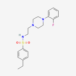 molecular formula C20H26FN3O2S B2381947 4-ethyl-N-(2-(4-(2-fluorophenyl)piperazin-1-yl)ethyl)benzenesulfonamide CAS No. 1049391-07-2