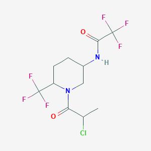 N-[1-(2-Chloropropanoyl)-6-(trifluoromethyl)piperidin-3-yl]-2,2,2-trifluoroacetamide