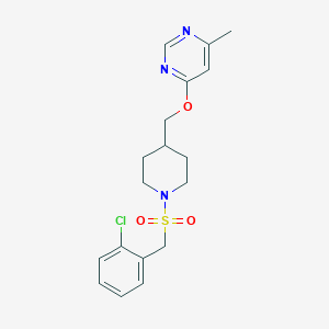 4-((1-((2-Chlorobenzyl)sulfonyl)piperidin-4-yl)methoxy)-6-methylpyrimidine