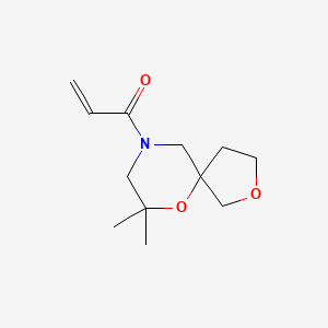 molecular formula C12H19NO3 B2381960 1-(7,7-Dimethyl-2,6-dioxa-9-azaspiro[4.5]decan-9-yl)prop-2-en-1-one CAS No. 2187469-65-2