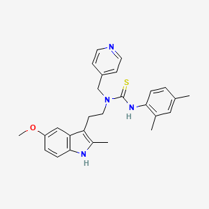 molecular formula C27H30N4OS B2381962 3-(2,4-dimethylphenyl)-1-(2-(5-methoxy-2-methyl-1H-indol-3-yl)ethyl)-1-(pyridin-4-ylmethyl)thiourea CAS No. 850934-68-8