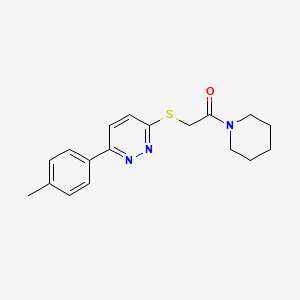 1-(Piperidin-1-yl)-2-((6-(p-tolyl)pyridazin-3-yl)thio)ethanone