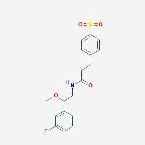 molecular formula C19H22FNO4S B2381973 N-(2-(3-fluorophenyl)-2-methoxyethyl)-3-(4-(methylsulfonyl)phenyl)propanamide CAS No. 1705191-78-1