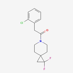 molecular formula C15H16ClF2NO B2381977 2-(2-Chlorophenyl)-1-(1,1-difluoro-6-azaspiro[2.5]octan-6-yl)ethan-1-one CAS No. 2319802-20-3