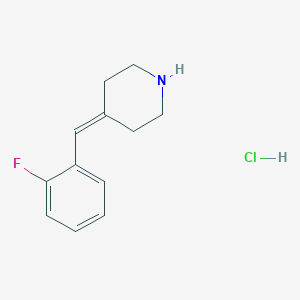 molecular formula C12H15ClFN B2381978 4-[(2-Fluorophenyl)methylidene]piperidine hydrochloride CAS No. 183950-19-8