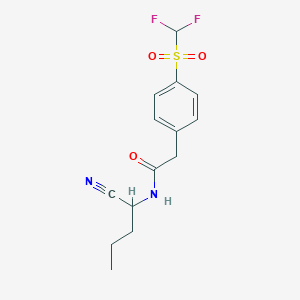 N-(1-Cyanobutyl)-2-[4-(difluoromethylsulfonyl)phenyl]acetamide
