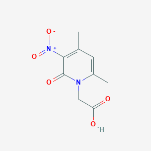 molecular formula C9H10N2O5 B2381985 (4,6-dimethyl-3-nitro-2-oxopyridin-1(2H)-yl)acetic acid CAS No. 367454-82-8
