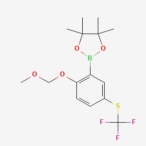 molecular formula C15H20BF3O4S B2381987 2-(Methoxymethoxy)-5-(trifluoromethylthio)phenylboronic acid, pinacol ester CAS No. 2096341-93-2