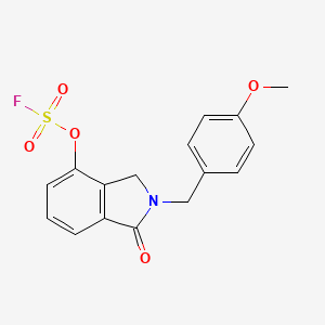 molecular formula C16H14FNO5S B2381989 7-Fluorosulfonyloxy-2-[(4-methoxyphenyl)methyl]-3-oxo-1H-isoindole CAS No. 2411264-66-7