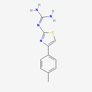 molecular formula C11H12N4S B2381994 N-[4-(4-methylphenyl)-1,3-thiazol-2-yl]guanidine CAS No. 7120-04-9