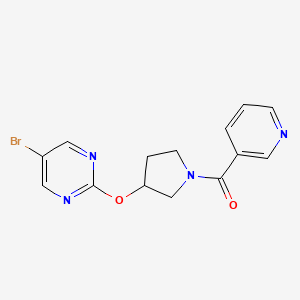 5-Bromo-2-{[1-(pyridine-3-carbonyl)pyrrolidin-3-yl]oxy}pyrimidine