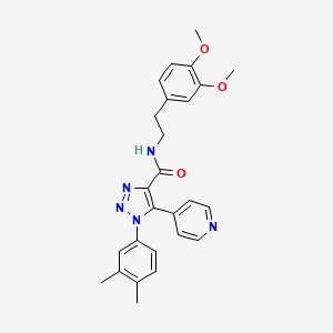 molecular formula C26H27N5O3 B2382016 Ethyl 1-{5-[3-(4-methylphenyl)-1,2,4-oxadiazol-5-yl]pyridin-2-yl}piperidine-4-carboxylate CAS No. 1226457-94-8