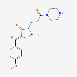 (5Z)-5-[(4-methoxyphenyl)methylidene]-3-[3-(4-methylpiperazin-1-yl)-3-oxopropyl]-2-sulfanylidene-1,3-thiazolidin-4-one