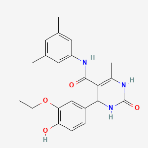 N-(3,5-dimethylphenyl)-4-(3-ethoxy-4-hydroxyphenyl)-6-methyl-2-oxo-1,2,3,4-tetrahydropyrimidine-5-carboxamide