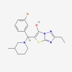 5-((3-Bromophenyl)(3-methylpiperidin-1-yl)methyl)-2-ethylthiazolo[3,2-b][1,2,4]triazol-6-ol