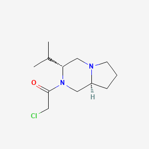 1-[(3R,8As)-3-propan-2-yl-3,4,6,7,8,8a-hexahydro-1H-pyrrolo[1,2-a]pyrazin-2-yl]-2-chloroethanone