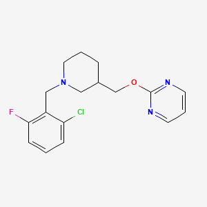 2-[[1-[(2-Chloro-6-fluorophenyl)methyl]piperidin-3-yl]methoxy]pyrimidine
