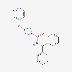 N-benzhydryl-3-(pyridin-3-yloxy)azetidine-1-carboxamide