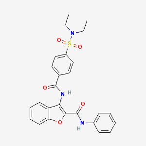 3-(4-(N,N-diethylsulfamoyl)benzamido)-N-phenylbenzofuran-2-carboxamide