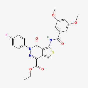 Ethyl 5-[(3,5-dimethoxybenzoyl)amino]-3-(4-fluorophenyl)-4-oxothieno[3,4-d]pyridazine-1-carboxylate