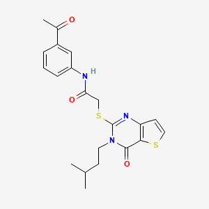 N-(3-acetylphenyl)-2-{[3-(3-methylbutyl)-4-oxo-3,4-dihydrothieno[3,2-d]pyrimidin-2-yl]sulfanyl}acetamide