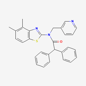 N-(4,5-dimethylbenzo[d]thiazol-2-yl)-2,2-diphenyl-N-(pyridin-3-ylmethyl)acetamide