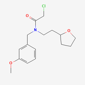 molecular formula C16H22ClNO3 B2382041 2-Chloro-N-[(3-methoxyphenyl)methyl]-N-[2-(oxolan-2-yl)ethyl]acetamide CAS No. 2411297-58-8