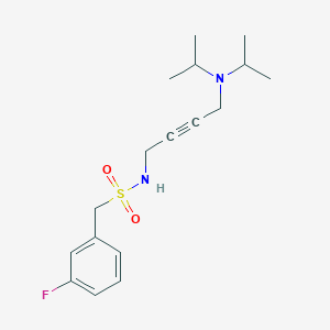 molecular formula C17H25FN2O2S B2382045 N-(4-(diisopropylamino)but-2-yn-1-yl)-1-(3-fluorophenyl)methanesulfonamide CAS No. 1396564-46-7