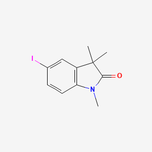 molecular formula C11H12INO B2382046 5-碘-1,3,3-三甲基-2-氧代吲哚啉 CAS No. 139487-11-9
